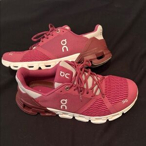 On Running Women's Athletic Shoes in Pink and White